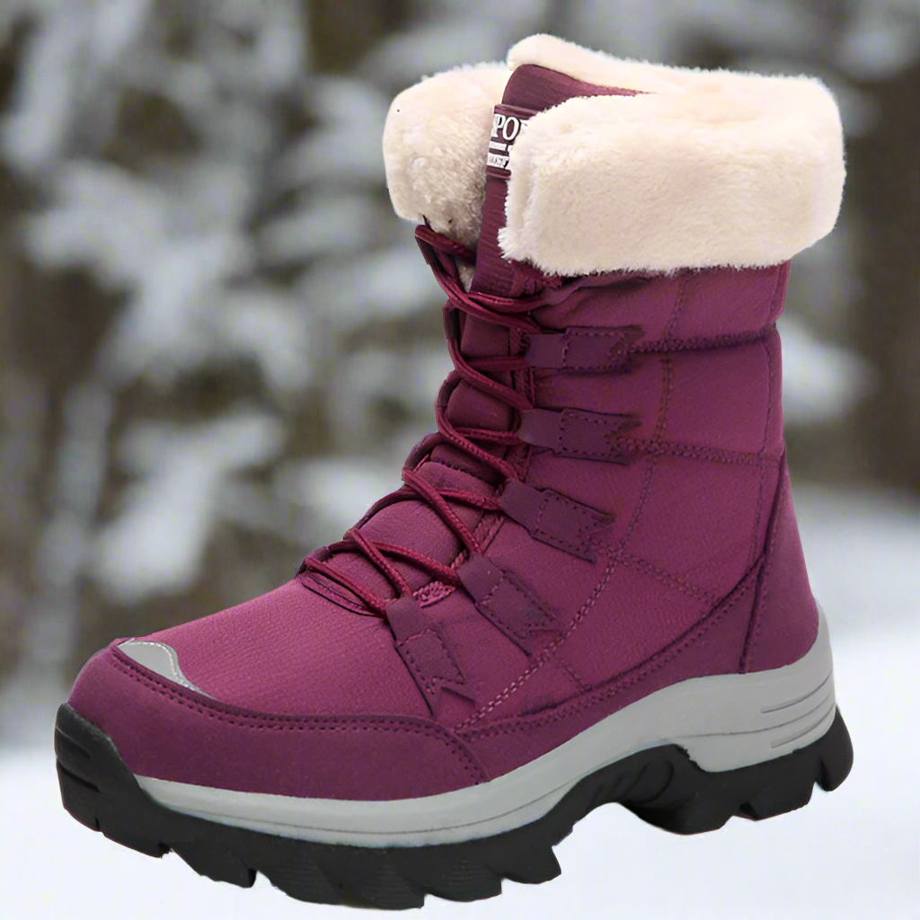 Damen Schnee Boots Gefüttert Wasserabweisend Mit Robuster Sohle EB