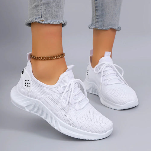 Damen Sportschuhe Schnürung Atmungsaktiv Leicht Gewöhnlich EB