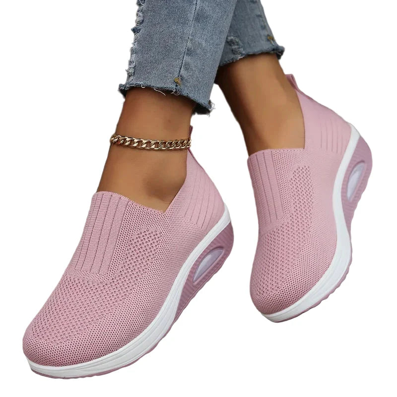Damen Wanderschuhe Rutschfeste Luftpolster Atmungsaktive Sneakers EB
