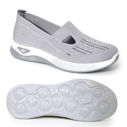 Damen Gehschuhe Slip-On Atmungsaktiv Textil mit Memory Foam EB