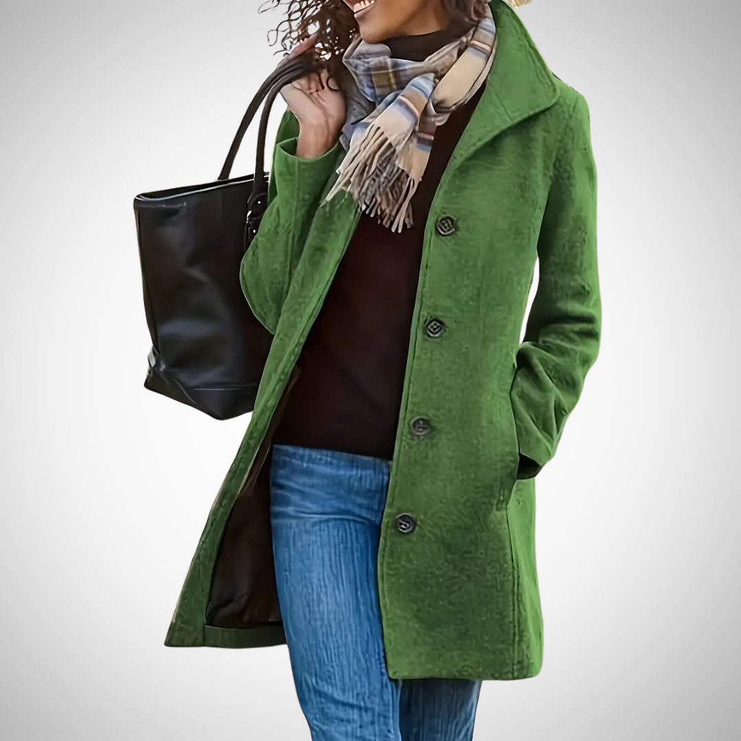 EB | Damen Winterjacke mit tailliertem Schnitt und Knopfleiste