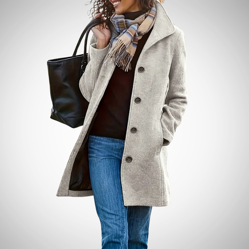 EB | Damen Winterjacke mit tailliertem Schnitt und Knopfleiste
