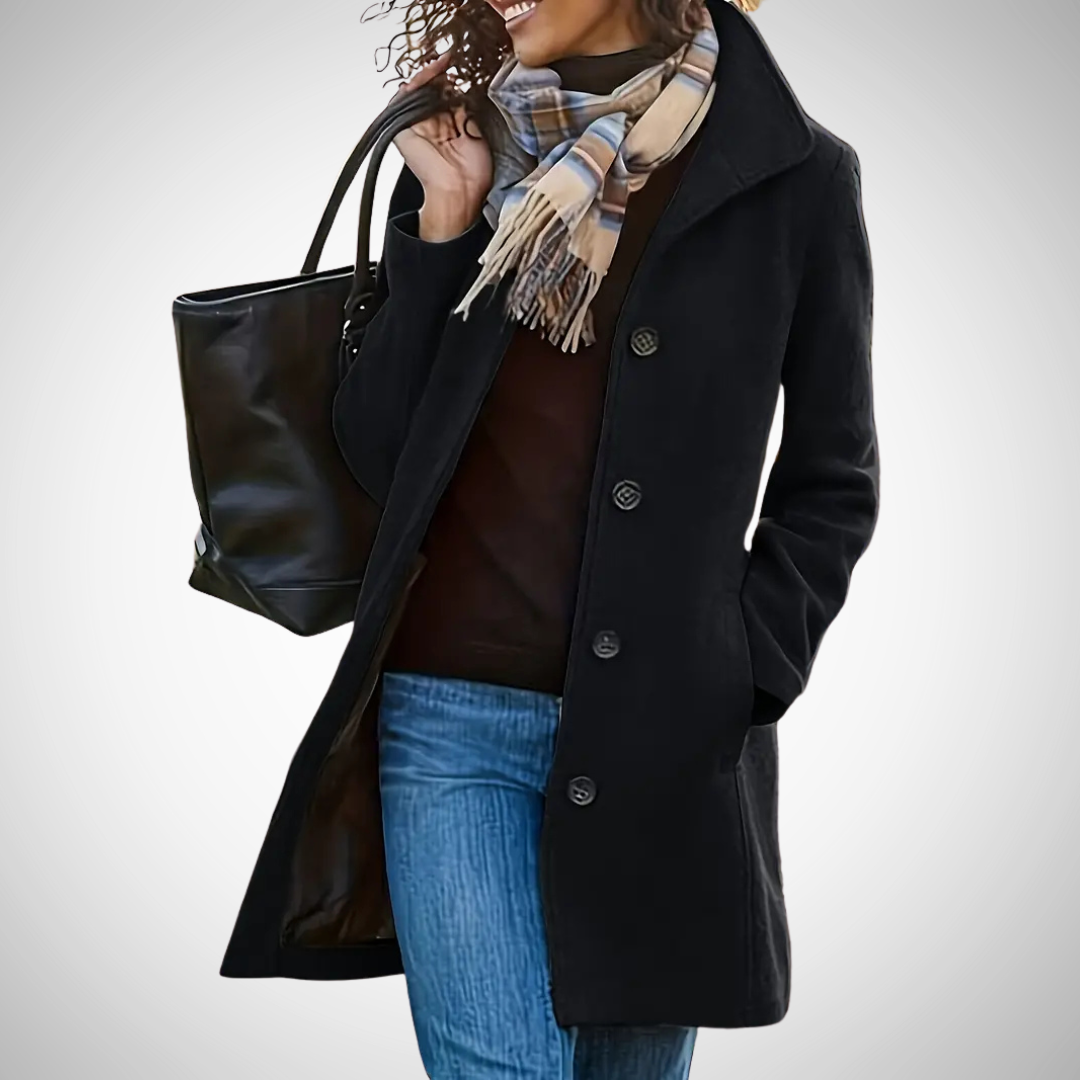 EB | Damen Winterjacke mit tailliertem Schnitt und Knopfleiste