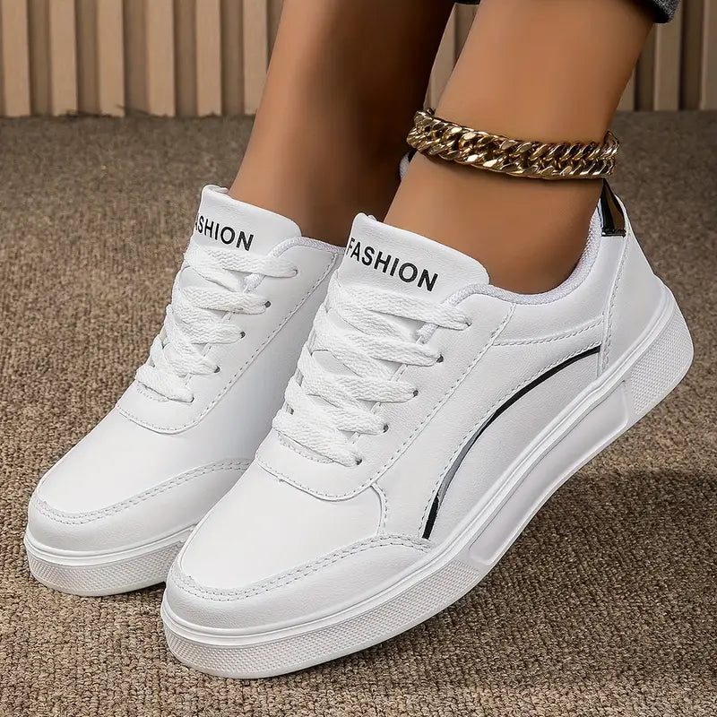 Damenschuhe - Schnürsenkel - Leichtgewichtig - Skate-Schuhe - Niedrige Sneakers EB