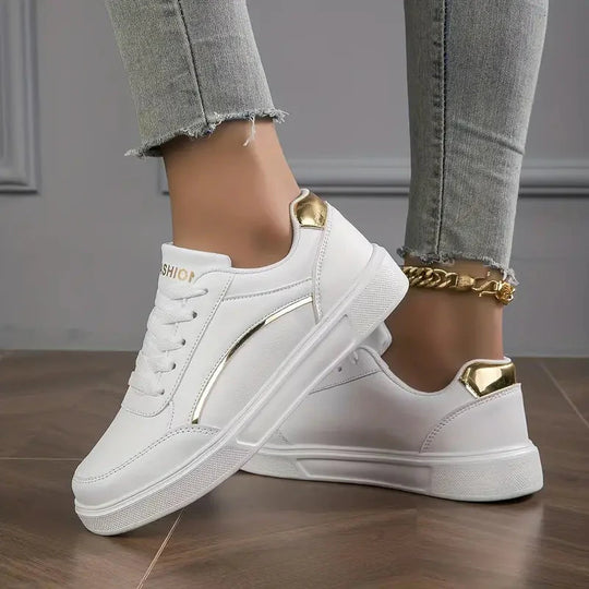 Damenschuhe - Schnürsenkel - Leichtgewichtig - Skate-Schuhe - Niedrige Sneakers EB