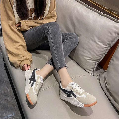 Damen Sneaker | Schnürschuhe | Farbblock | Skate Schuhe | Damenschuhe EB