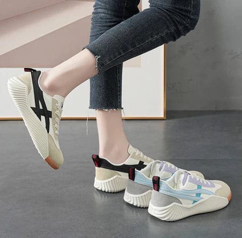 Damen Sneaker | Schnürschuhe | Farbblock | Skate Schuhe | Damenschuhe EB