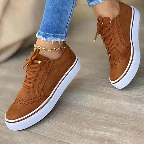 Damen Sneakers | Schnürschuhe | Dicke Sohle | Freizeit Schuhe | Orthopädische Schuhe für Frauen EB