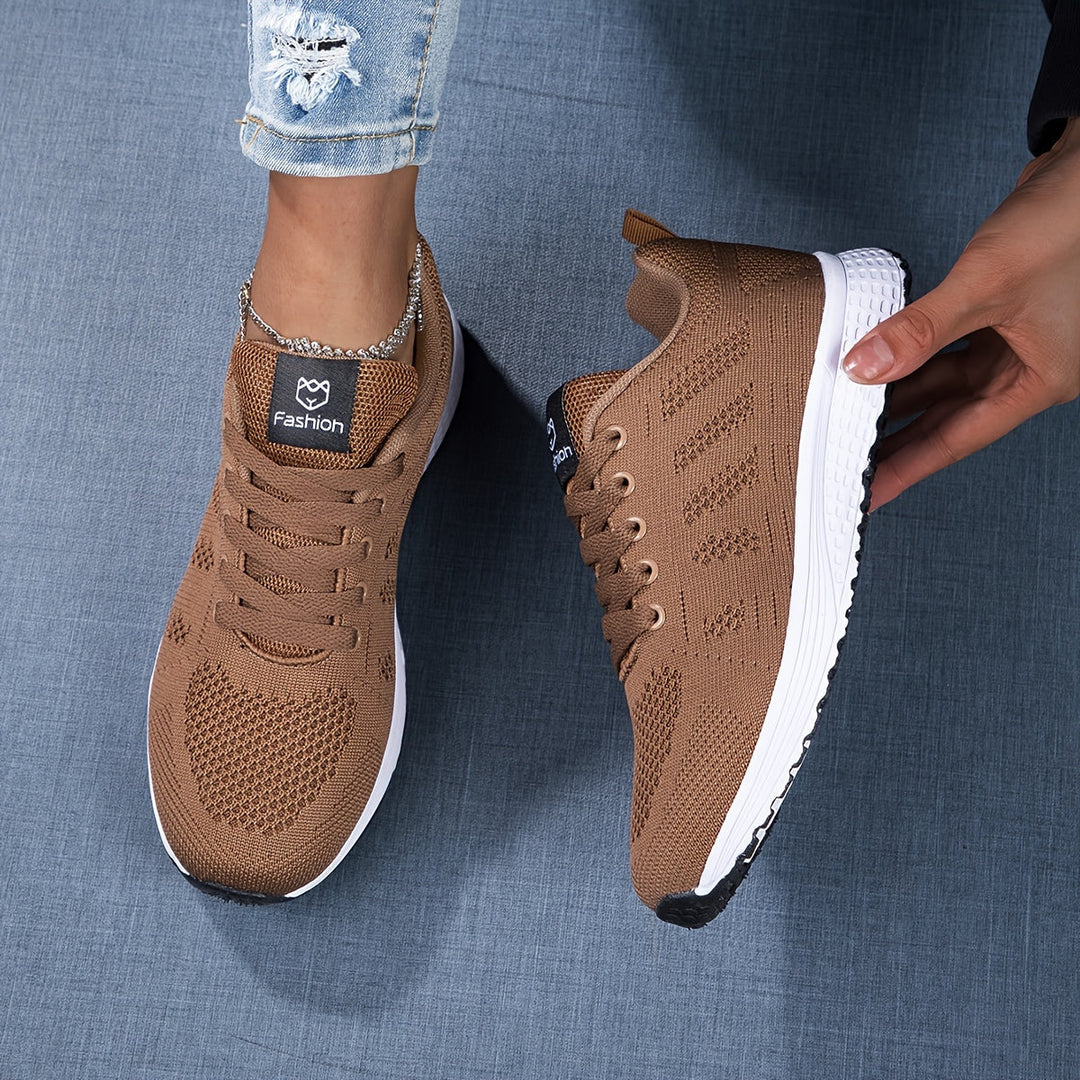 Damen Sneakers - Schnürschuhe - Gehen - Mesh-Sneaker - Damen-Sneaker EB
