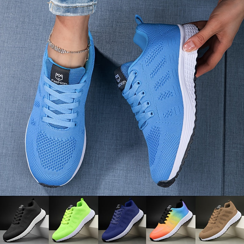 Damen Sneakers - Schnürschuhe - Gehen - Mesh-Sneaker - Damen-Sneaker EB