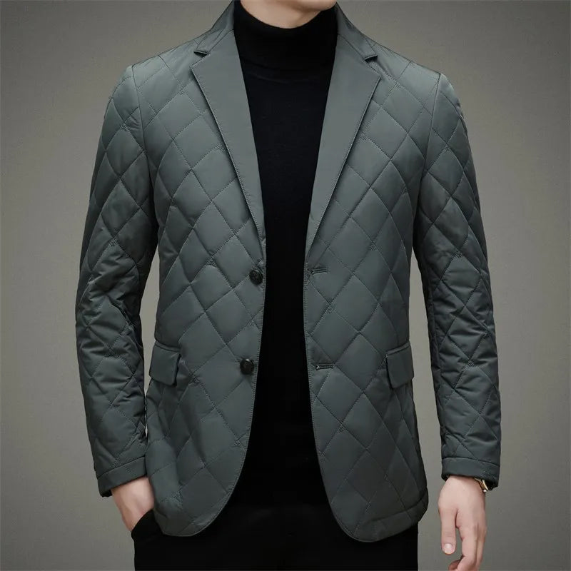 EB | Herren Steppjacke - Blazer-Stil mit Reverskragen