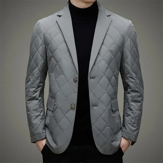 EB | Herren Steppjacke - Blazer-Stil mit Reverskragen