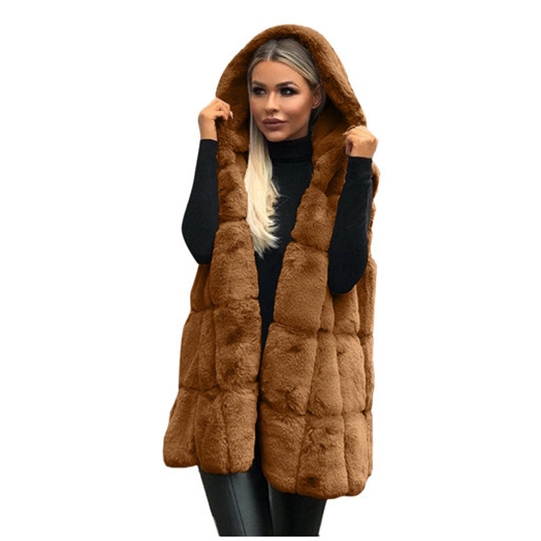 EB | Fellweste mit Kapuze Polyester/faux Fur Elegant und Warm