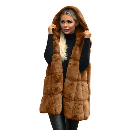 EB | Fellweste mit Kapuze Polyester/faux Fur Elegant und Warm