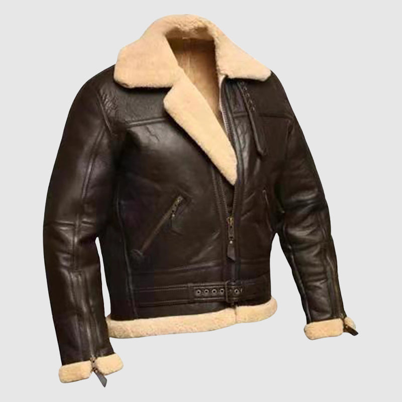 EB | Braune Pu-Lederjacke für Männer
