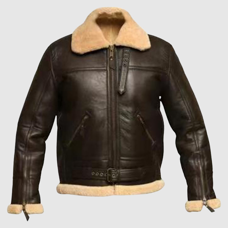 EB | Braune Pu-Lederjacke für Männer