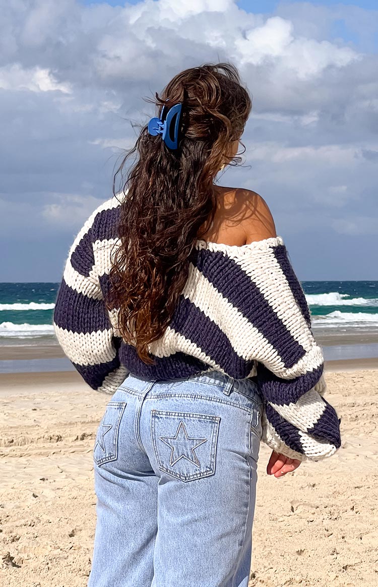 EB | Gestreifter Chunky Strickpullover Weich und Warm Lässiger Komfort