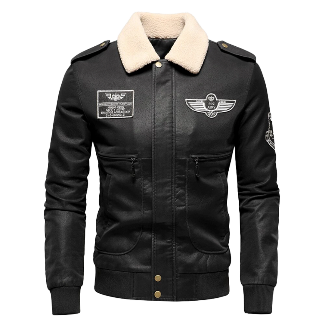 EB | Herren Lederjacke Im Bomberstil
