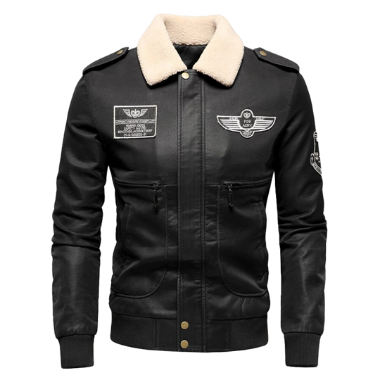 EB | Herren Lederjacke Im Bomberstil