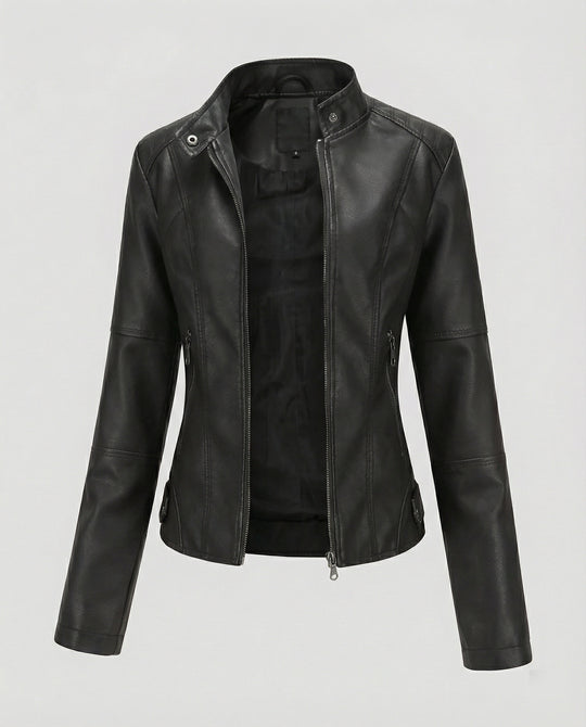 EB | Luxuriöse Stilvolle Lederjacke für Frauen