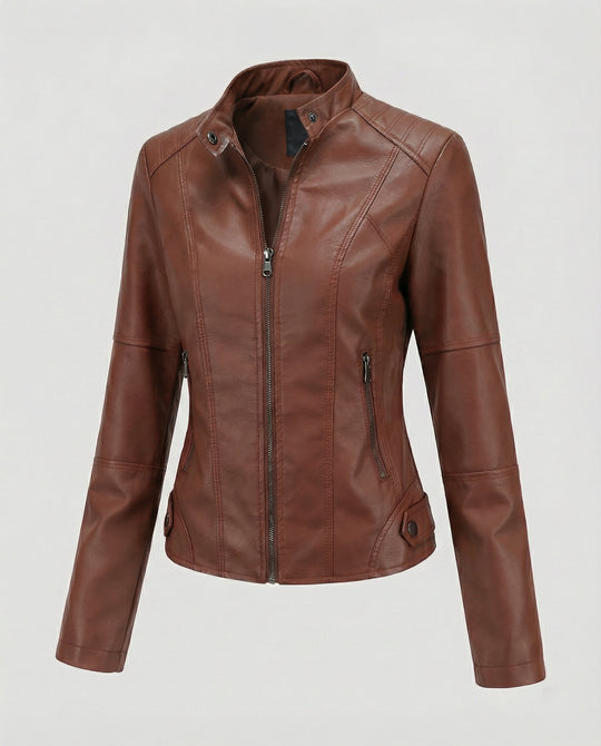 EB | Luxuriöse Stilvolle Lederjacke für Frauen