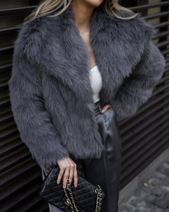 EB | Luxuriöser Kunstfell-Wintermantel für Damen