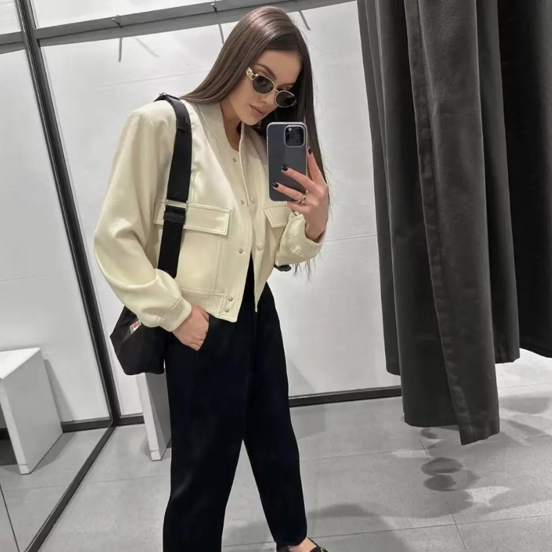 EB | Couture Bomberjack mit Taschen Reguläre Passform Essential