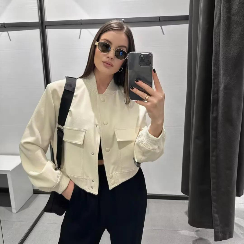 EB | Couture Bomberjack mit Taschen Reguläre Passform Essential