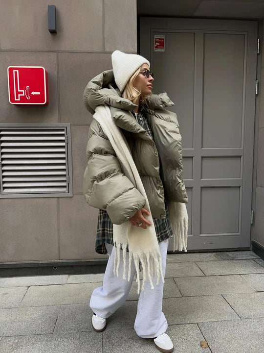 EB | Parka Lange Damenjacke Winter mit langen Ärmeln