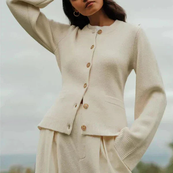EB | Strickjacke - Damen Herbst Chic Knopf-Cardigan