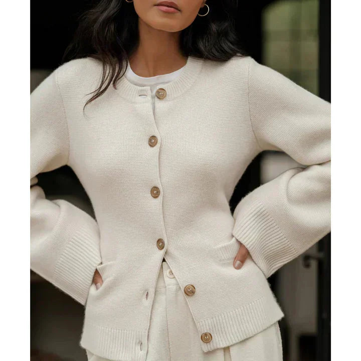 EB | Strickjacke - Damen Herbst Chic Knopf-Cardigan