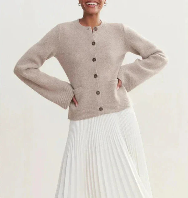 EB | Strickjacke - Damen Herbst Chic Knopf-Cardigan