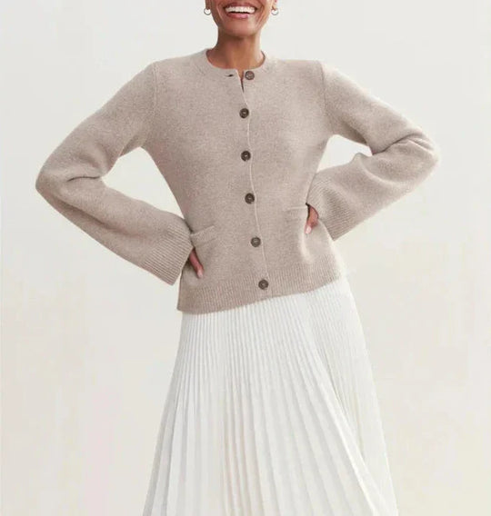 EB | Strickjacke - Damen Herbst Chic Knopf-Cardigan
