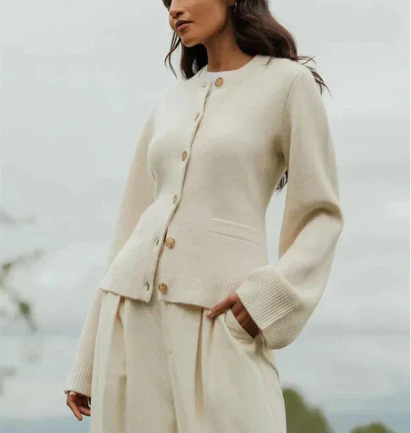 EB | Strickjacke - Damen Herbst Chic Knopf-Cardigan