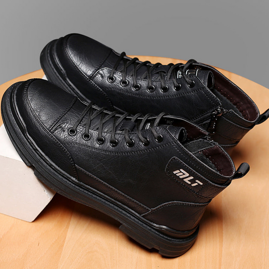Herren-Lederstiefel mit Lammfellfutter EB EB