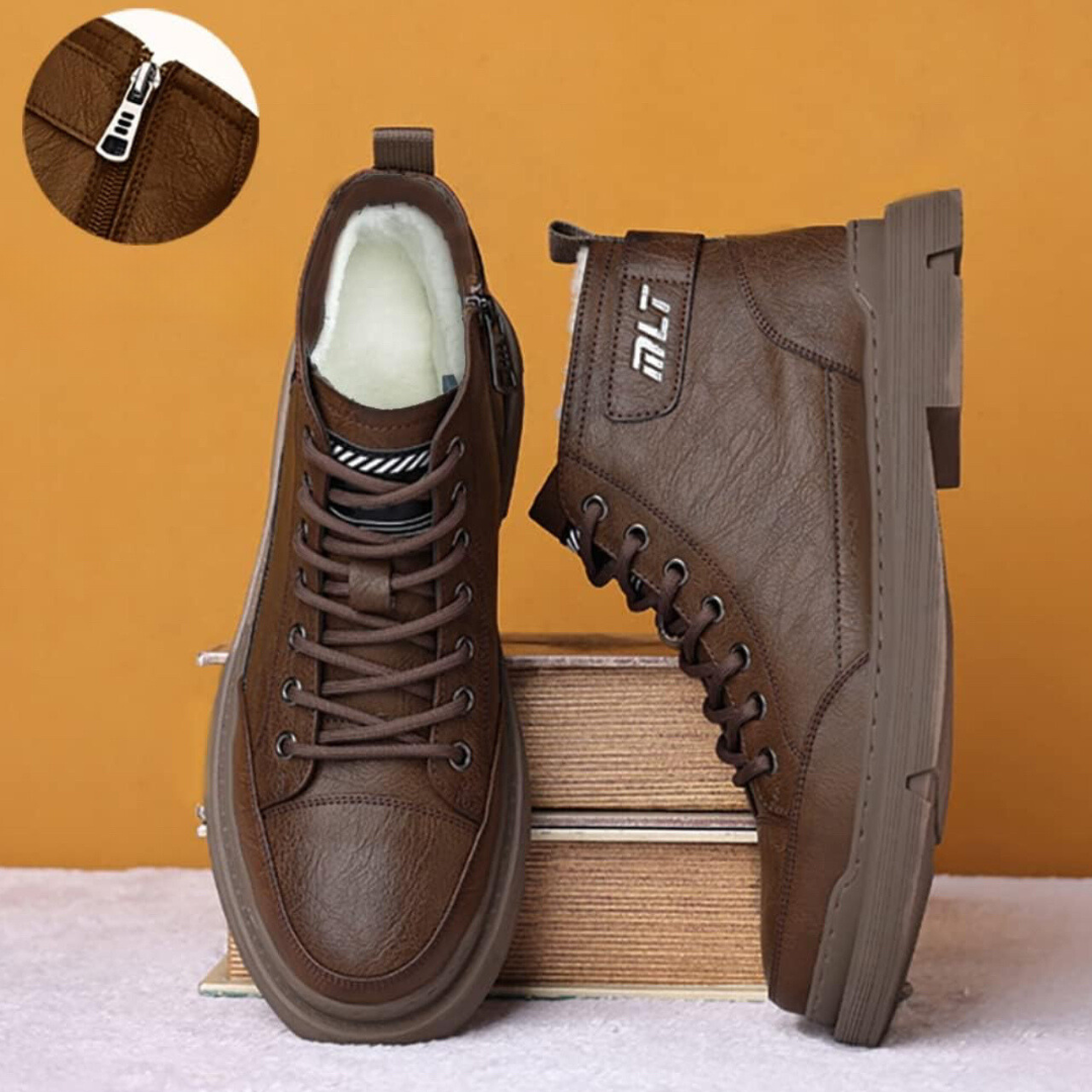Herren-Lederstiefel mit Lammfellfutter EB EB