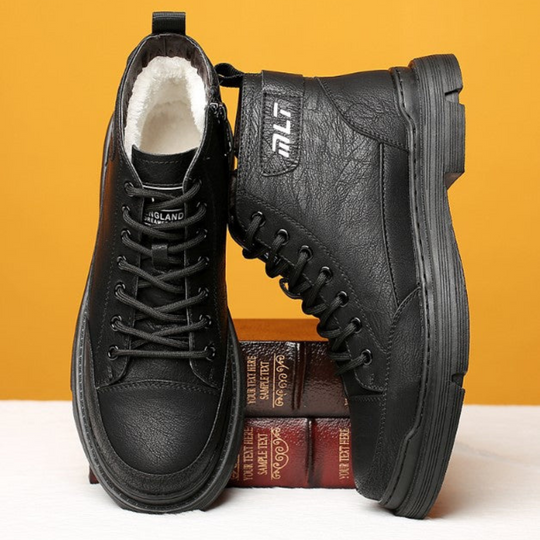 Herren-Lederstiefel mit Lammfellfutter EB EB