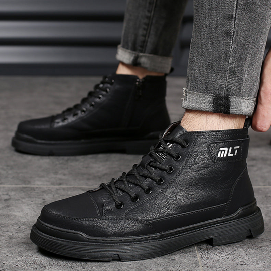 Herren-Lederstiefel mit Lammfellfutter EB EB