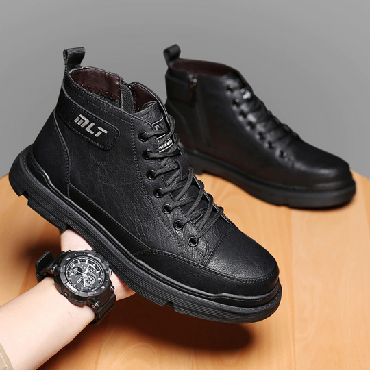 Herren-Lederstiefel mit Lammfellfutter EB EB
