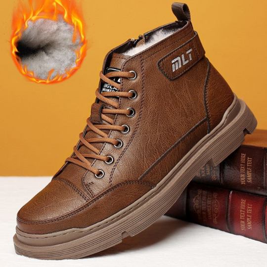 Herren-Lederstiefel mit Lammfellfutter EB EB