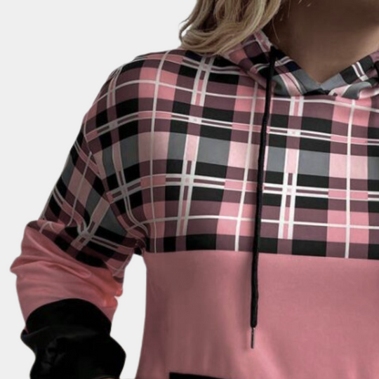 EB | Moderne Farbblock-Hoodie für Frauen Perfekt für den Herbst