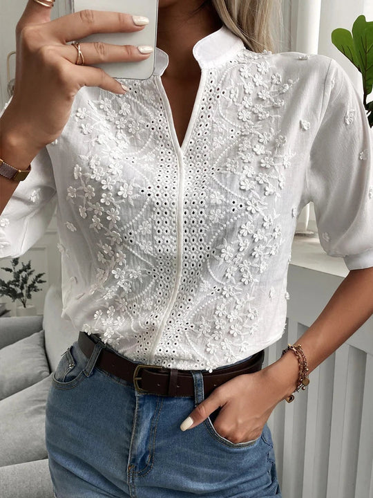 EB - Elegantes Top Mit V-Ausschnitt