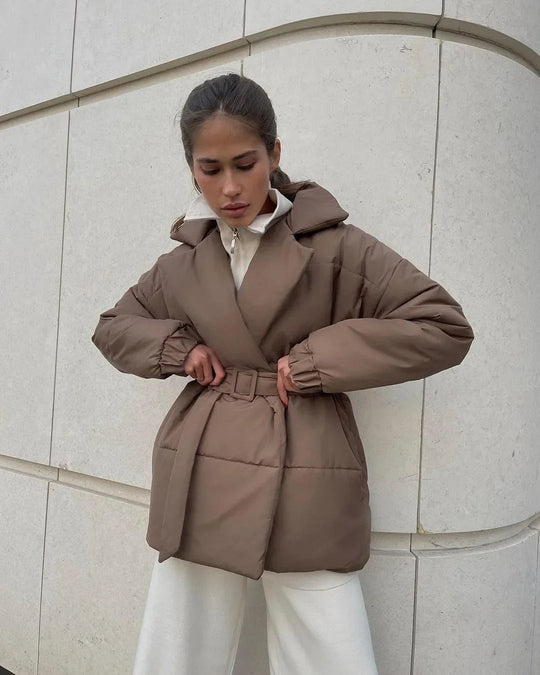 EB | Elegante Gürtelpufferjacke für Kalte Temperaturen