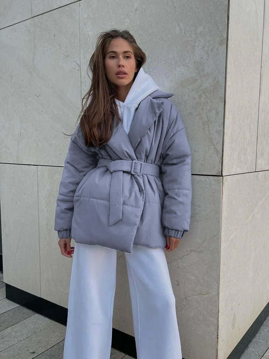 EB | Elegante Gürtelpufferjacke für Kalte Temperaturen