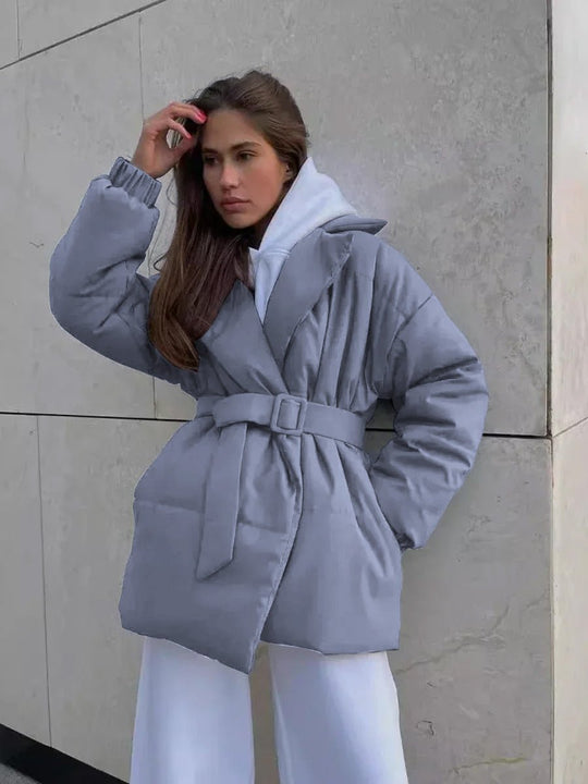 EB | Elegante Gürtelpufferjacke für Kalte Temperaturen