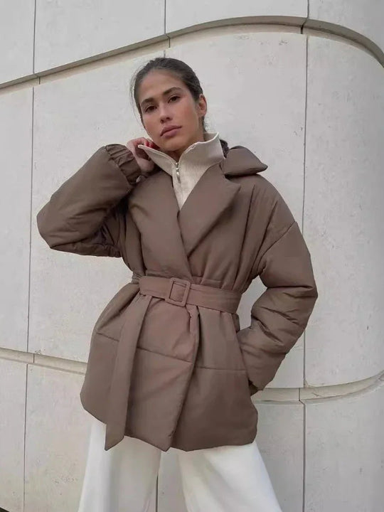 EB | Elegante Gürtelpufferjacke für Kalte Temperaturen
