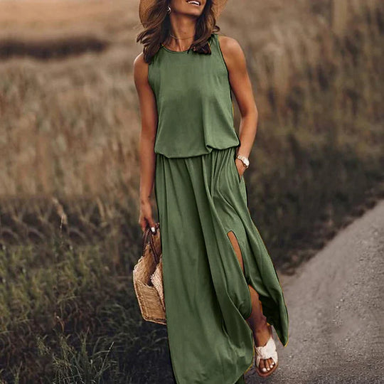 EB – entspanntes weißes maxikleid