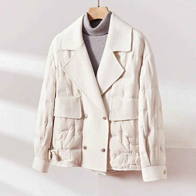 EB | Gefütterte Woll-Daunenjacke für Frauen