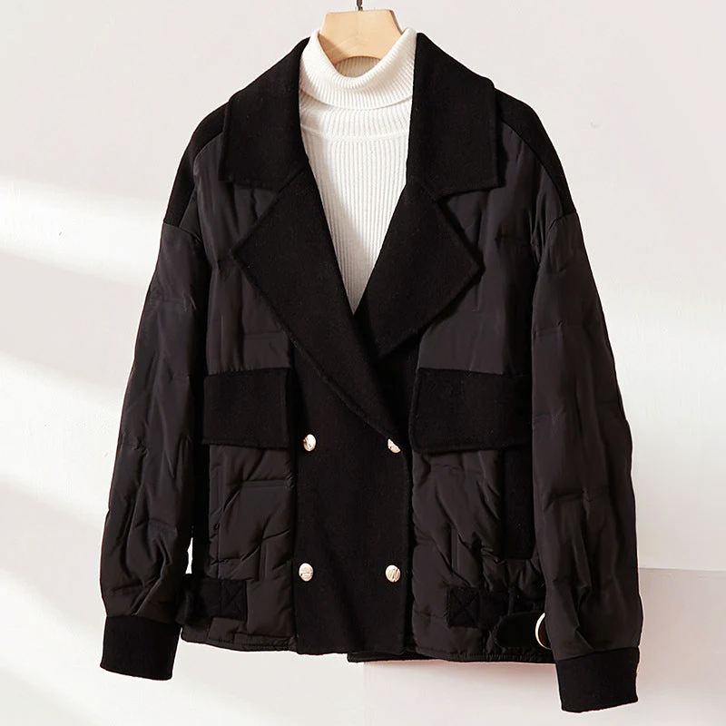 EB | Gefütterte Woll-Daunenjacke für Frauen