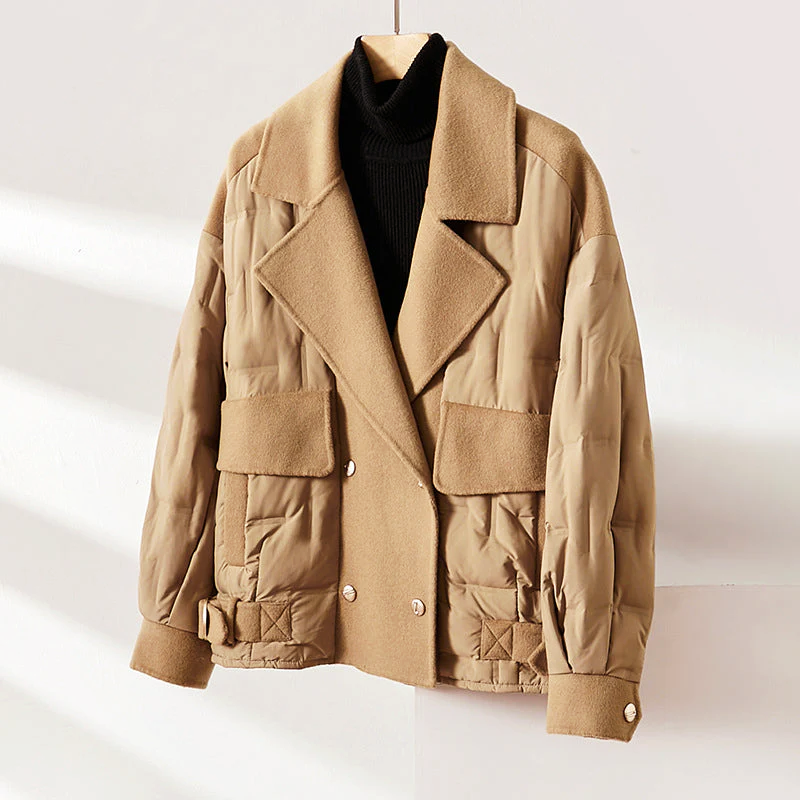 EB | Gefütterte Woll-Daunenjacke für Frauen